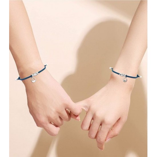 Gift For Valentine's Day 2PCS Couple Magnetic Bracelet Set Mutual Attraction Rope Braided Bracelets Adjustable Charm Couple Jewelry Set For Women Men Gift For Valentine's Day 2PCS Couple Magnetic Bracelet Set Mutual Attraction Rope Braided Bracelets Adjustable Charm Couple Jewelry Set For Women Men